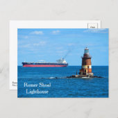 Romer Shoal Lighthouse Guardian of New York Harbor Postkarte (Vorne/Hinten)