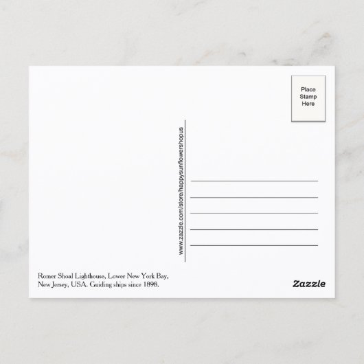 Romer Shoal Lighthouse Postcard Postkarte (Rückseite)