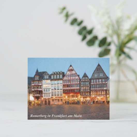 Romerberg Postkarte (Stehend Vorderseite)