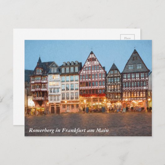 Romerberg Postkarte (Vorne/Hinten)