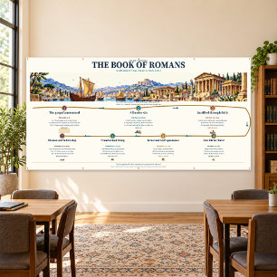 Römerbrief Bibelstudien-Diagramm, Klassenzimmer 96 Banner
