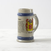 Romero Familien-Wappen Stein Bierglas (VorderseiteRechts)