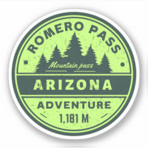 Romero-Pass, Arizona Wandern alpine Pässe Aufkleber
