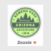 Romero Pass, Arizona Wanderpass Aufkleber (Blatt)