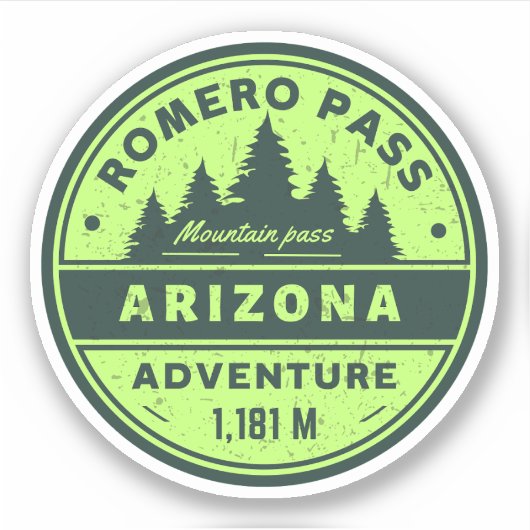 Romero Pass, Arizona Wanderpass Aufkleber (Vorderseite)