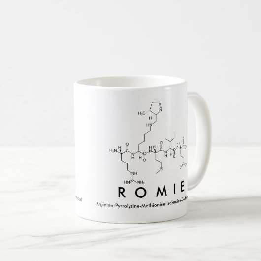 ROMIE Peptidname Tasse (VorderseiteRechts)