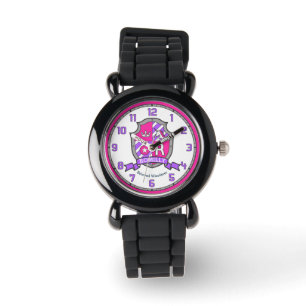 Romilly Girls heißen Wappen R unicorn pink Armbanduhr