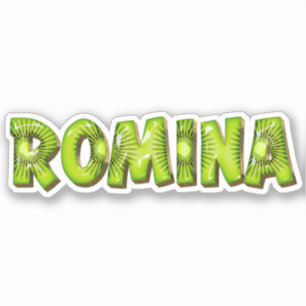 Romina Name Kiwi Design Aufkleber Sticker