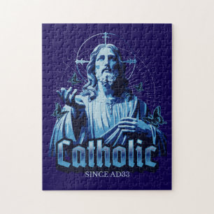 Römisch Katholisch seit AD33 Jesus Christus Puzzle