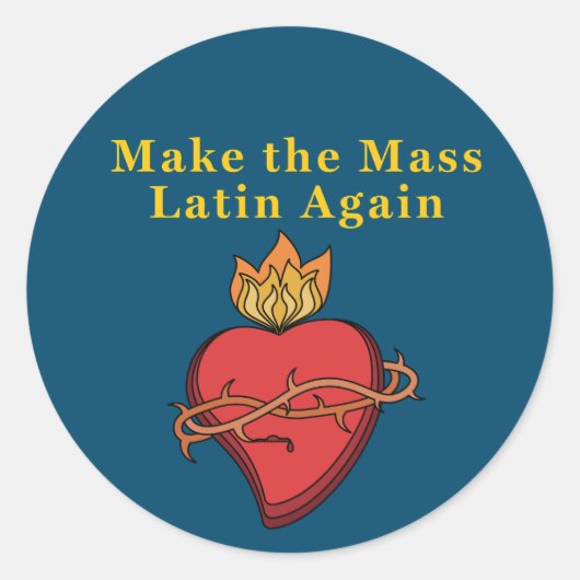 Römisch-katholische Geschenke machen die Messe wie Runder Aufkleber (Vorderseite)