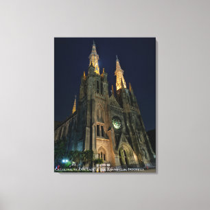 Römisch-katholische Kathedralkirchenarchitektur Leinwanddruck