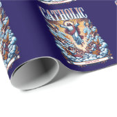 Römisch-katholische Kirche seit AD33 Jesus Christu Geschenkpapier (Rolleneckpunkt)