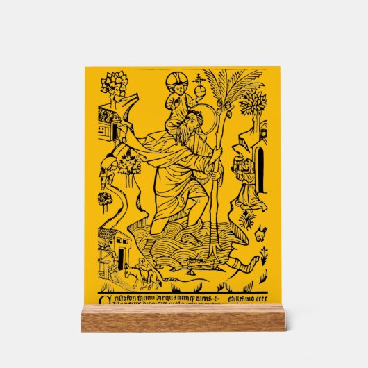 römisch-katholische Saint Christopher Acrylschild (Vorderseite)