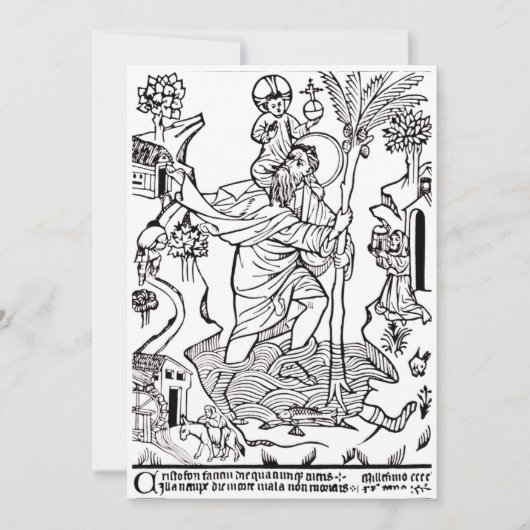römisch-katholische Saint Christopher Dankeskarte (Vorderseite)