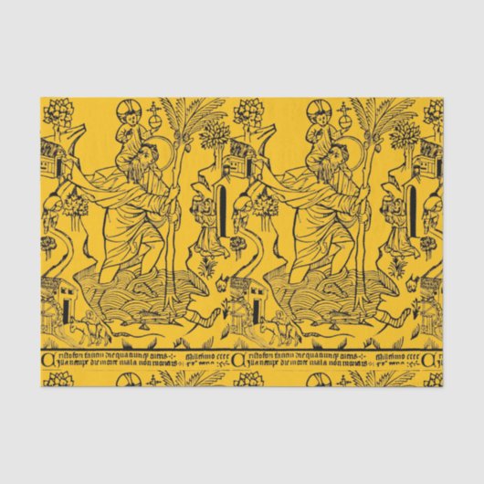 römisch-katholische Saint Christopher Seidenpapier (Vorderseite)