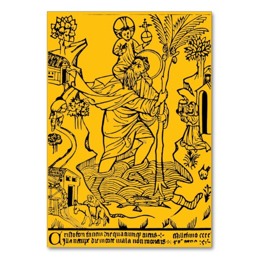 römisch-katholische Saint Christopher Tischnummer (Vorderseite)