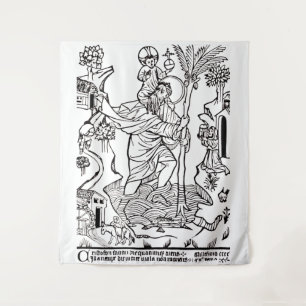 römisch-katholische Saint Christopher Wandteppich