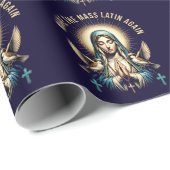 Römisch-katholische Selige Jungfrau Mary Latin Mas Geschenkpapier (Rolleneckpunkt)