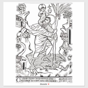 römisch-katholischer Heiliger Christophorus  Aufkleber