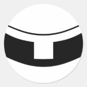 Römisch-katholischer PriesterCollar Runder Aufkleber (Vorderseite)