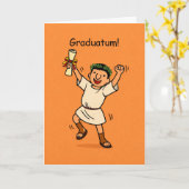 Römische Abschlusskollektion: „Graduatum!“ Karte (Gelbe Blume)