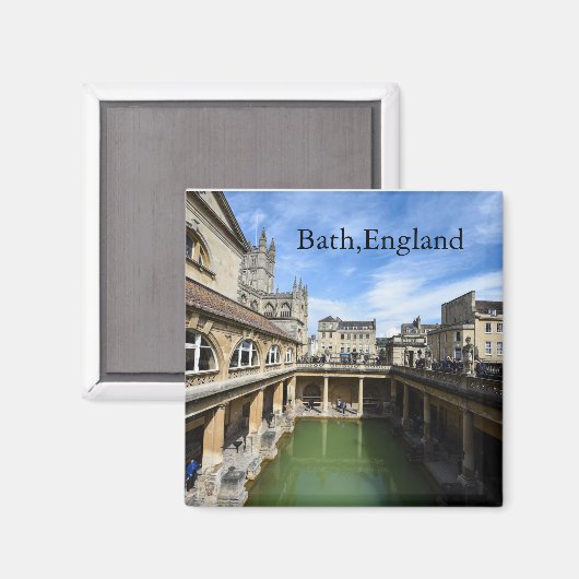 Römische Bäder in Bath England Magnet (Vorderseite/Rückseite)