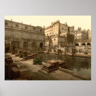 Römische Bäder und Abtei I, Bath, Somerset, Englan Poster