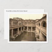 Römische Bäder und Abtei II, Bath, Somerset, Engla Postkarte (Vorne/Hinten)