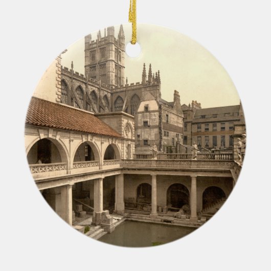 Römische Bäder und Abtei, IV, Bad, England Keramik Ornament (Hinten)