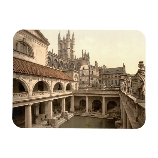 Römische Bäder und Abtei, IV, Bath, England Magnet (Horizontal)