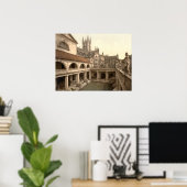 Römische Bäder und Abtei IV, Bath, Somerset, Engla Poster (Heimbüro)