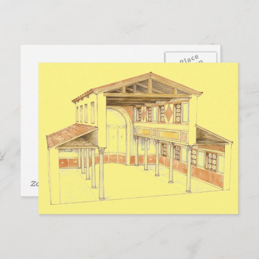 Römische Basilika Postkarte (Vorne/Hinten)