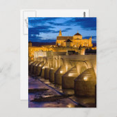 Römische Brücke am Guadalquivir-Fluss in Cordoba Postkarte (Vorne/Hinten)