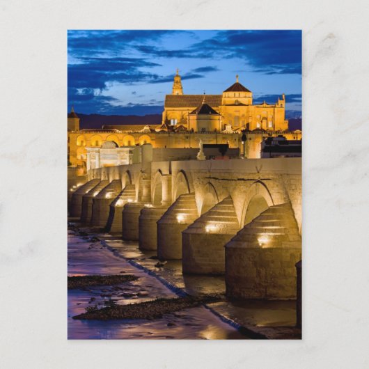 Römische Brücke am Guadalquivir-Fluss in Cordoba Postkarte (Vorderseite)