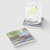 römische Candy, römischer Candy-Untersetzer, New O Steinuntersetzer (Seitenansicht)