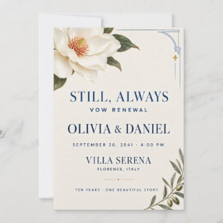Römische italienische Floral Gelübdeerneuerungs-Ei Einladung