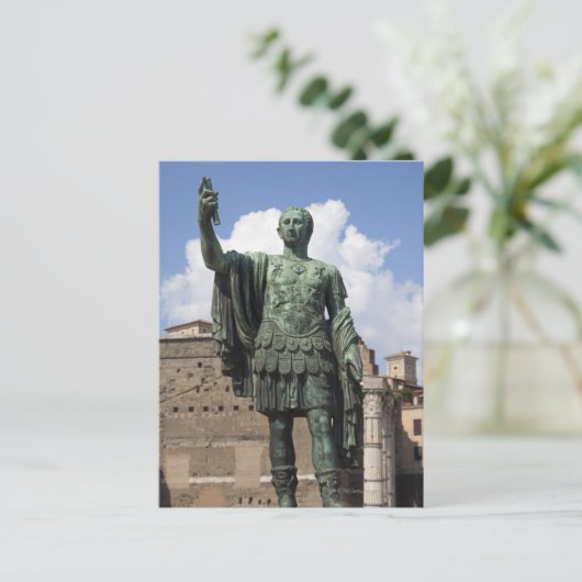 römische Kaiserstatue Postkarte (Stehend Vorderseite)