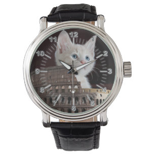 Römische Katzen Armbanduhr