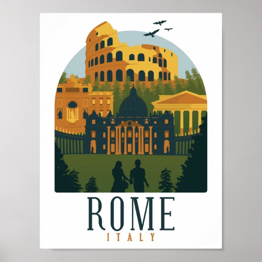 Römische Kolosseum Vintage Poster (Vorne)
