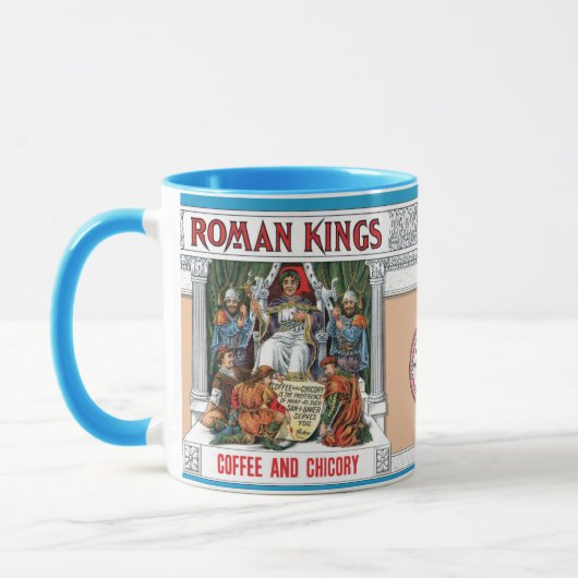 Römische Könige Fabelkaffee Label ・ Keramik 11 oz. Tasse (Links)