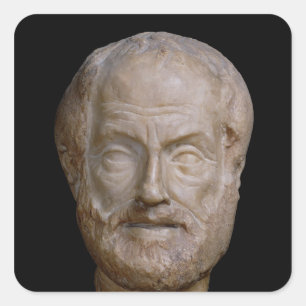 Römische Kopie Aristoteles einer griechischen Quadratischer Aufkleber