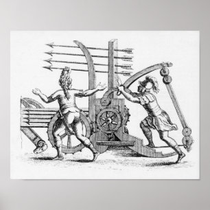 Römische Kriegsmaschine für das Abfeuern der Poster