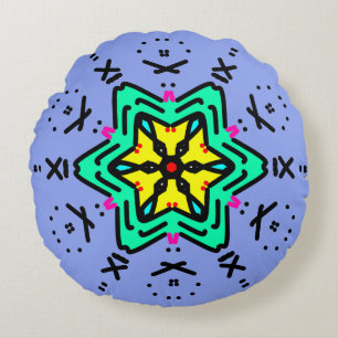 Römische Mandala-Kunst Rundes Kissen
