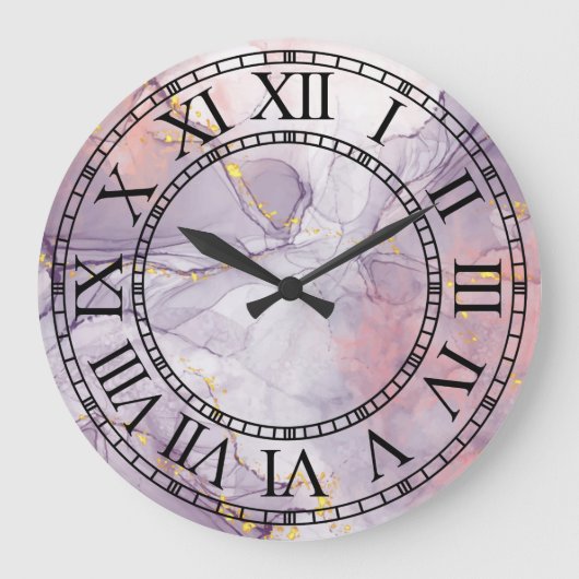 Römische Marmorziffern, Wall Clock Große Wanduhr (Vorderseite)