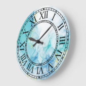 Römische Marmorziffern, Wall Clock Große Wanduhr (Winkel)
