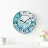 Römische Marmorziffern, Wall Clock Große Wanduhr (Zuhause)