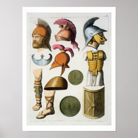 römische Militärausrüstung aus 'Le Costume Ancien Poster (Vorne)