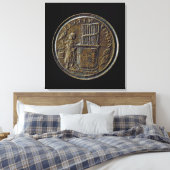 römische Münze mit Orgeldarstellung Leinwanddruck (Insitu (Schlafzimmer))