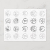 Römische Münzen Feiertagspostkarte (Vorderseite)