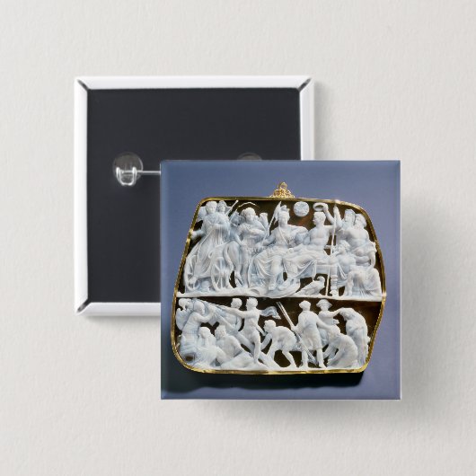 Römische Onyxminiatur, ANZEIGE des 1. Jahrhunderts Button (Vorne & Hinten)